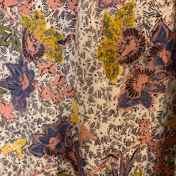 Ulla Johnson Remy Puff Sleeve Floral Blouse Womens 8 Cotton Blend Ivory Boho - Picture 12 of 16